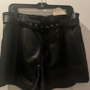 Altar’d State Leather belted shorts Large